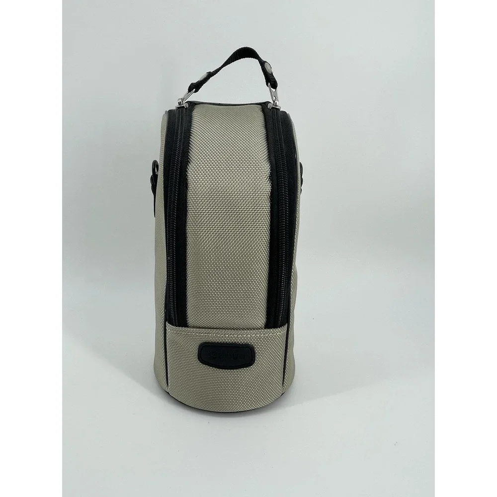 Canon Lens Case Bag LZ1324 Padded Beige Black Zip Camera Carry Case